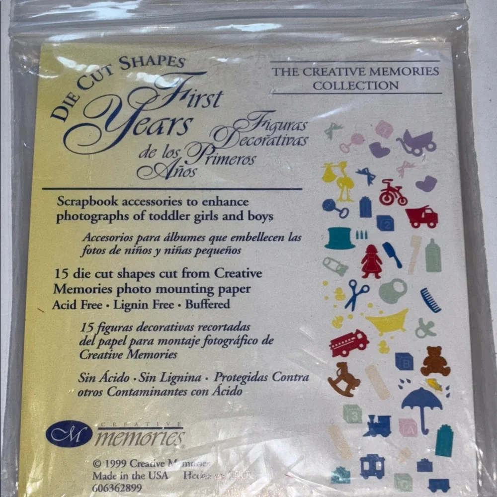 Creative Memories Baby Carriage Die Cut Shapes - Multicolor 1999